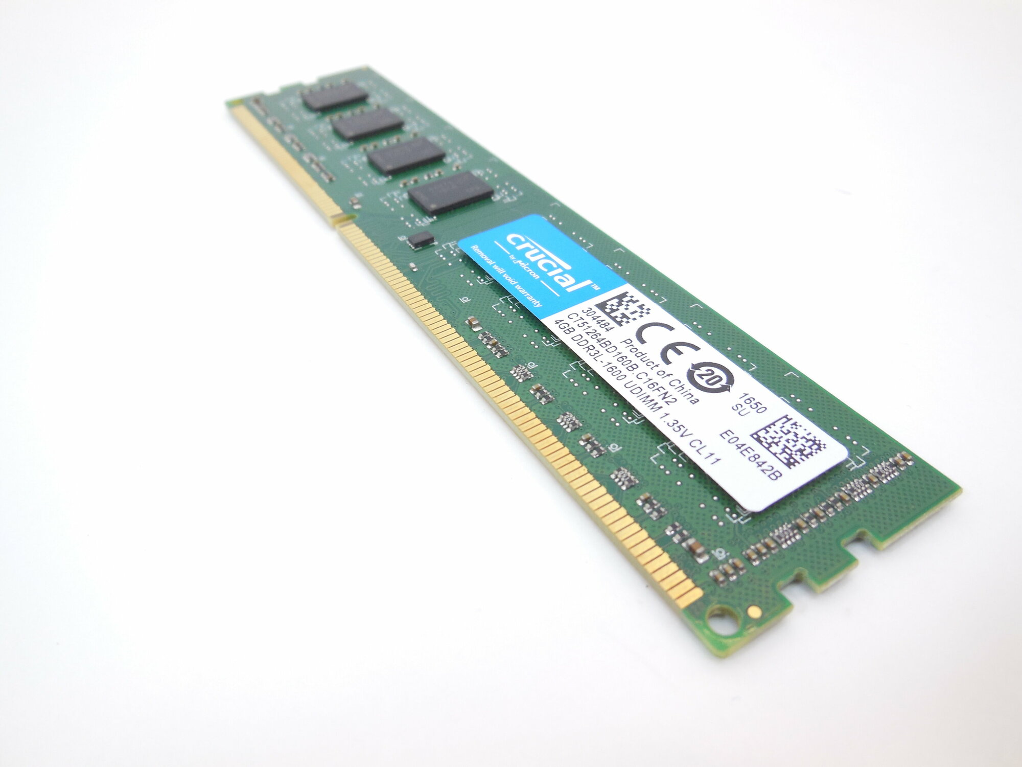 DIMM DDR3L, 4ГБ, Crucial CT51264BD160B(J) - фото №14