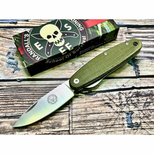 фото Нож складной esee brkc1 churp, d2 blade, green micarta handle