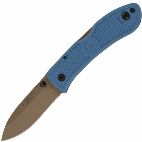 нож dozier arrow d2 stonewash black g 10 9100 от ontario knife co Нож складной Ka-Bar Dozier Hunter, D2 Blade, Blue Handle