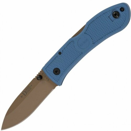фото Нож складной ka-bar dozier hunter, d2 blade, blue handle