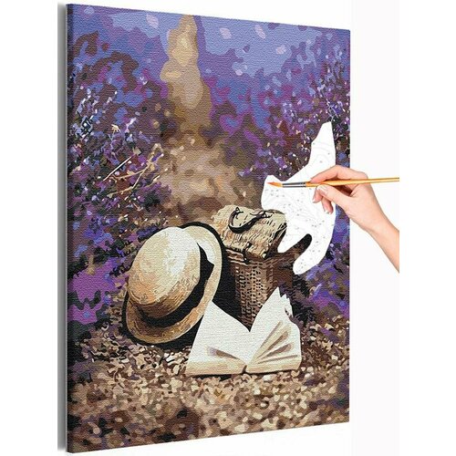 Прогулка с книгой / Лаванда / Цветы Раскраска картина по номерам на холсте с неоновой краской 40х50 прогулка по лондону раскраска картина по номерам на холсте
