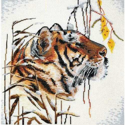 фото Набор для вышивания тигр в траве, 1 набор марья искусница