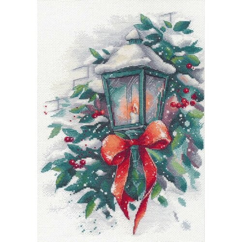 Зимний фонарь #1525 Овен Набор для вышивания 20 × 29 см Счетный крест