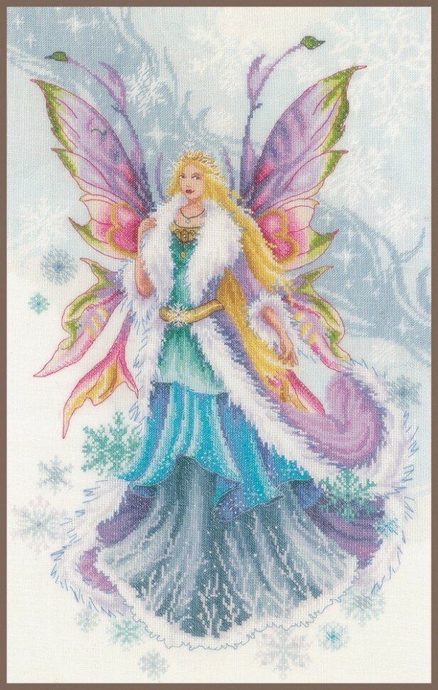 Fantasy winter elf fairy (Сказочная зимняя эльфийская фея) #PN-0178653 Lanarte Набор для вышивания 30 x 48 см Счетный крест