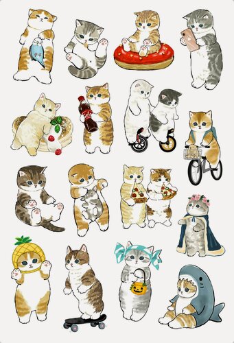 Изображение товара Котики наклейки детские стикеры наборы для творчества