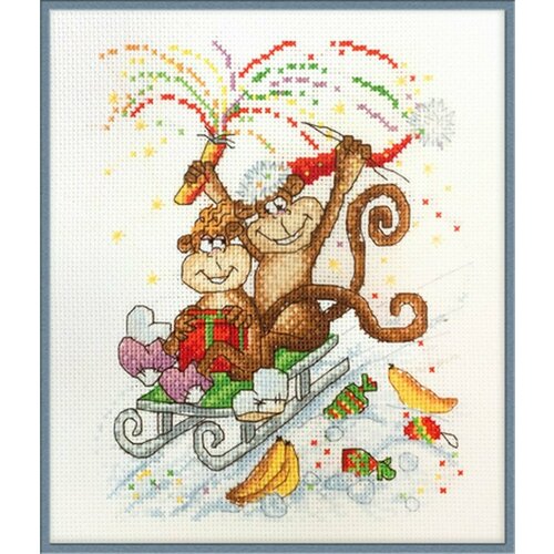 Озорная парочка #01.033.25 Машенька Набор для вышивания 15 x 20 см Счетный крест