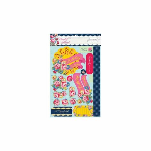 фото Набор бумаги для скрапбукинга с высечкой яркие цветы, 1 набор docrafts