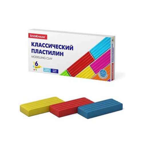 Пластилин 6 цв. Er.Krause Классический Basic в к/кор 96гр 50557 (3/9/54)