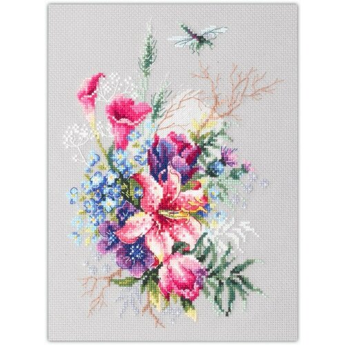 Набор для вышивания чудесная игла арт.101-302 Тюльпаны и лилия 18x26 см