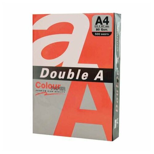 Бумага цветная DOUBLE A, А4, 80 г/м2, 500 л, интенсив, красная (арт. 115124) бумага цветная double a а4 80 г м2 500 л интенсив красная 115124