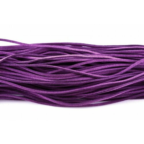шнур из искусственной замши ширина 2 5мм толщина 1 2мм цвет сиреневый 29 026 отрез 1 метр Шнур из искусственной замши, ширина 2,5мм, толщина 1,2мм, цвет фиолетовый, 54-009, отрез 1 метр