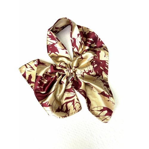 фото Платок ,630х34 см, бордовый нет бренда