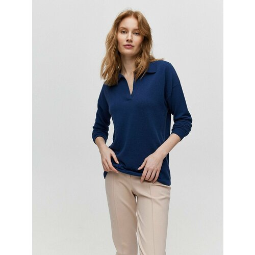 Поло look7, кашемир, размер 46, синий