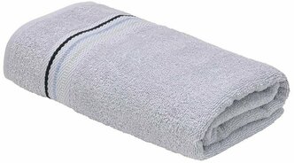 Махровое полотенце для рук и лица Лайн 30х60 серый/ плотность 380 гр/кв.м.