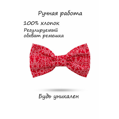 фото Бабочка happybowtie, подарочная упаковка, ручная работа, красный, белый