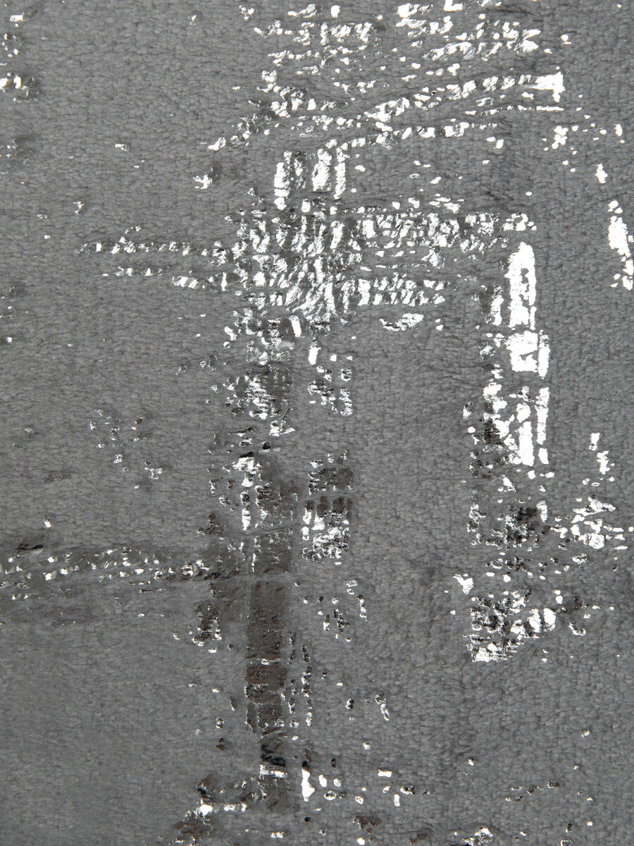 Плед TexRepublic Shick 200х220 см Евро, покрывало велсофт, серый, мягкий, плюшевый с рисунком мазки - фотография № 6