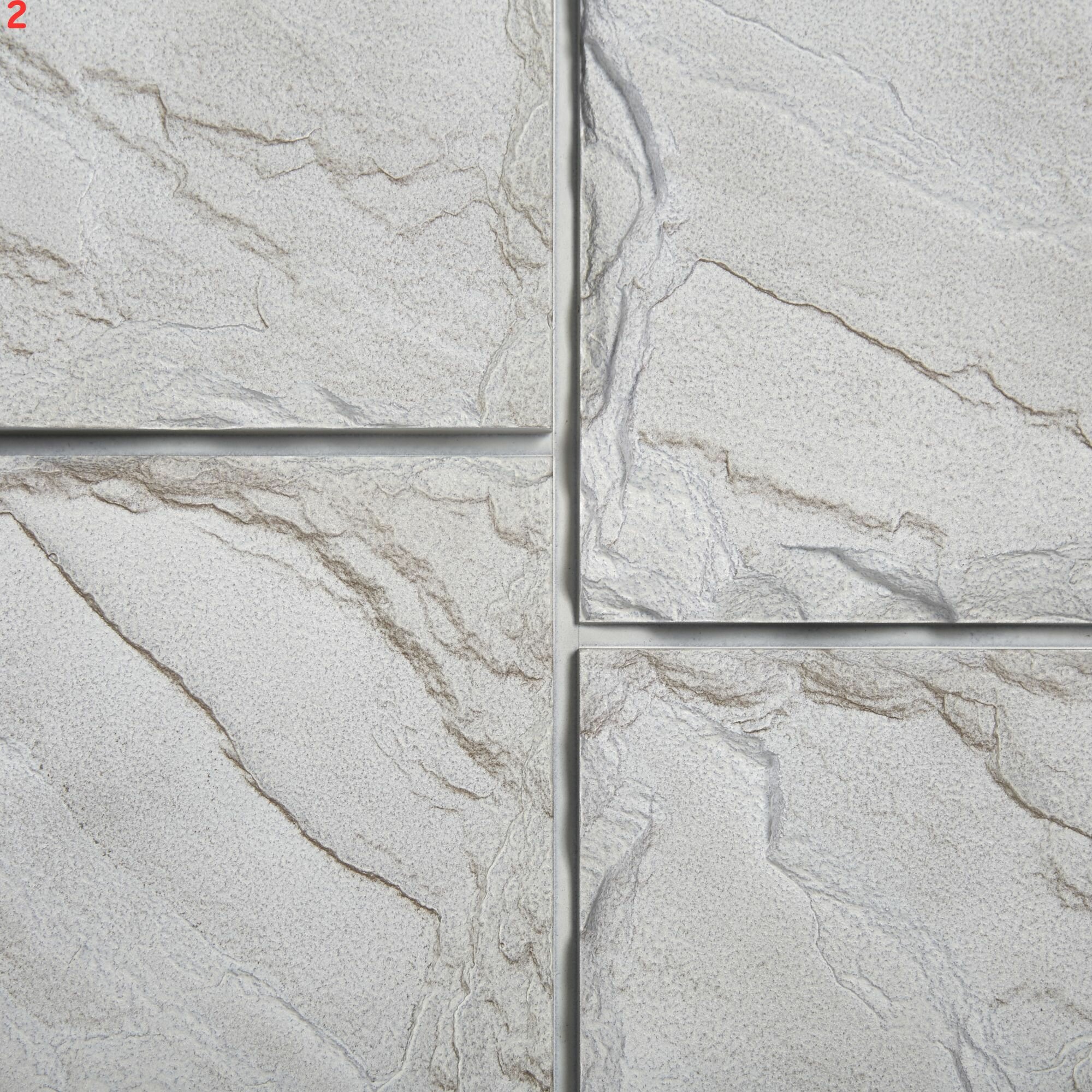 Фасадная панель FineBer Камень крупный мелованный цвет белый (2 шт.)