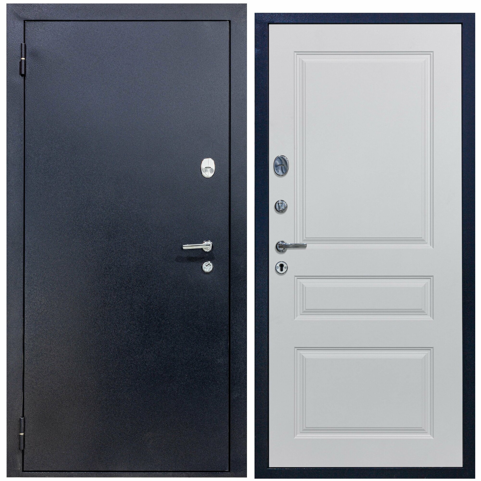 Дверь входная металлическая DIVA 510 2050х960 Левая Титан - Д13 Белый софт, тепло-шумоизоляция, антикоррозийная защита для квартиры и дома