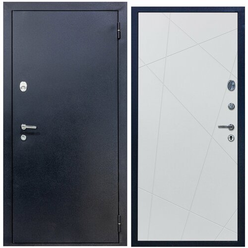 Дверь входная металлическая DIVA 510 2050х960 Правая Титан - Д11 Белый софт, тепло-шумоизоляция, антикоррозийная защита для квартиры и дома