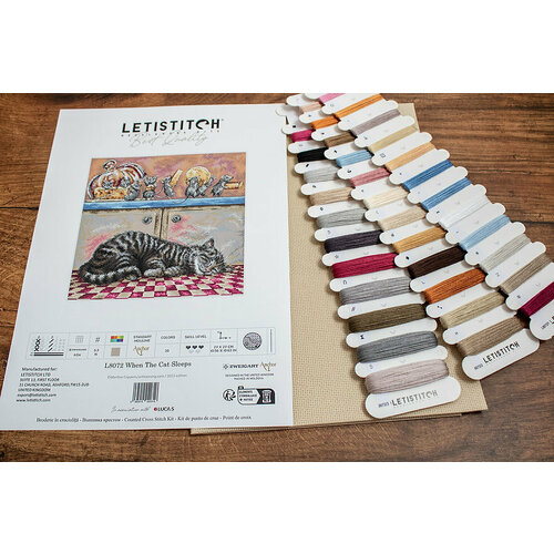 LetiStitch Набор для вышивания L8072 When The Cat Sleeps набор для вышивания letistitch to the harbor 31x35 см