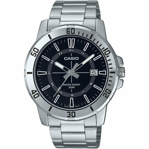 Наручные часы CASIO Collection MTP-VD01D-1C, серебряный, черный часы наручные casio mtp vd01d 2e