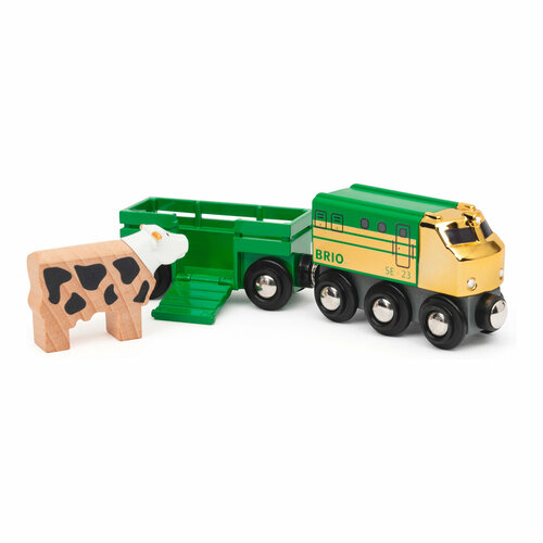 brio world 36009 grosse frachtlok mit waggon special edition 2022 brio world 36009 большой грузовой локомотив с вагоном специальный выпуск 2022 г BRIO 36040 – Спецпоезд для фермера