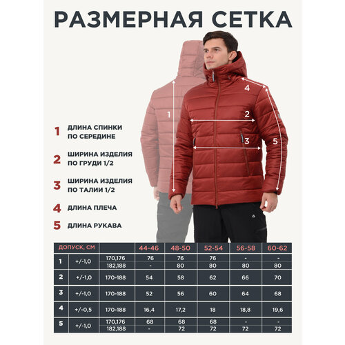 фото Куртка cosmotex, размер 60-62 182-188, бургундия