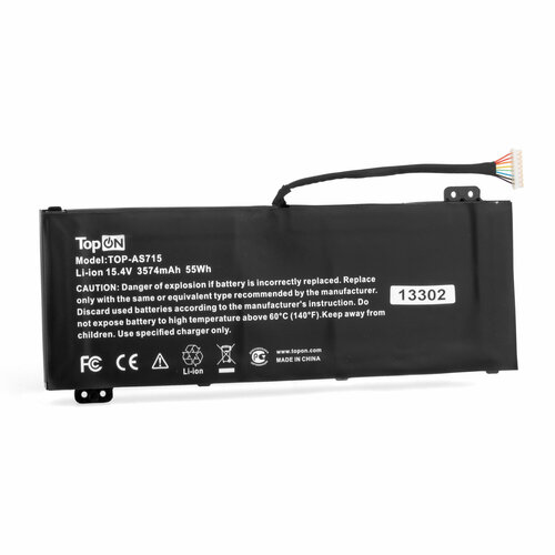 Аккумулятор для ноутбука Acer Nitro 7 AN715-51. 15.4V 3574mAh. PN: AP18E7M блок питания для ноутбука acer nitro 5 an515 51 19v 7 1a 5 5 1 7 135w