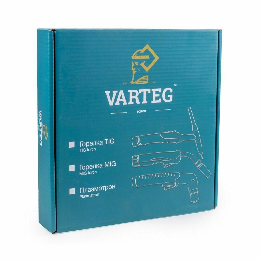 Сварочная горелка аргонодуговая с кнопкой разъем 35ММ2, 4М Foxweld VARTEG TIG-26 (6276) — фото 8
