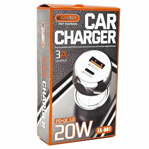 Автомобильное зарядное устройство ECUSIN 20W 3A