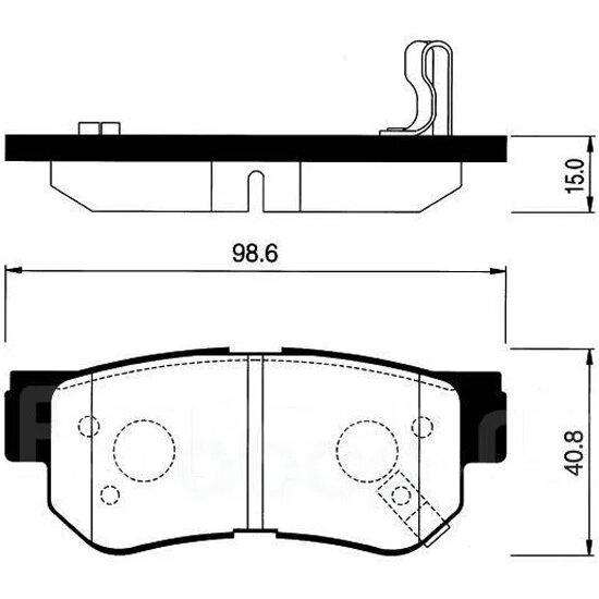 Колодки тормозные задние Sangsin Brake для Hyundai GETZ/MATRIX/SANTA FE/SONATA/TUCSON, 4 шт