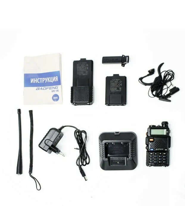 Рация Baofeng UV-5R (дополнительный аккумулятор 3800mAh)