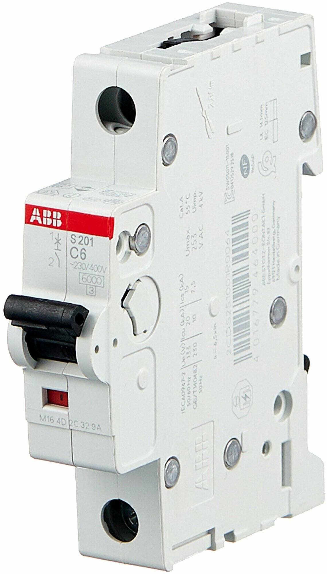 Автоматический выключатель ABB S201-C 16А 6kA
