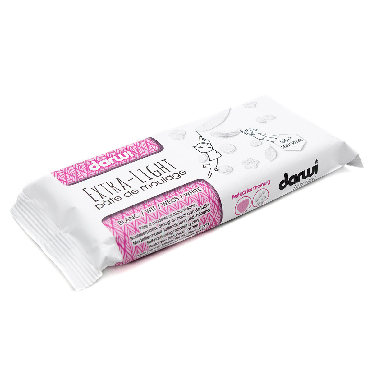DA0840160000 Масса DARWI EXTRA LIGHT самоотвердевающая белая 160 гр. - фото №1