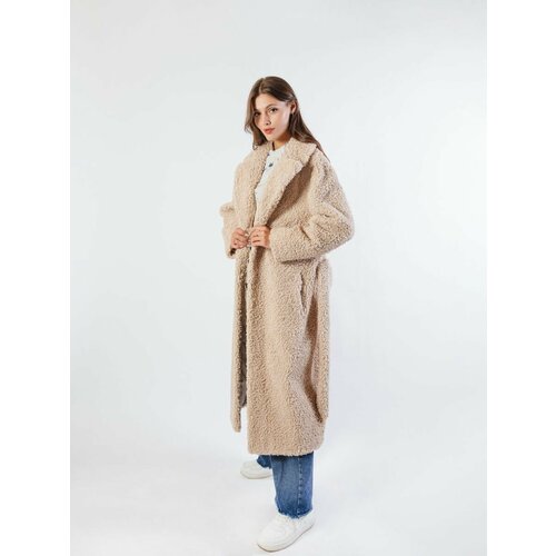 Пальто Original Fur company, размер 46, бежевый