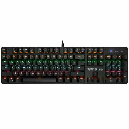 Клавиатура проводная DEXP First Blood механическая Blue клавиш - 104 USB черная 299500₽