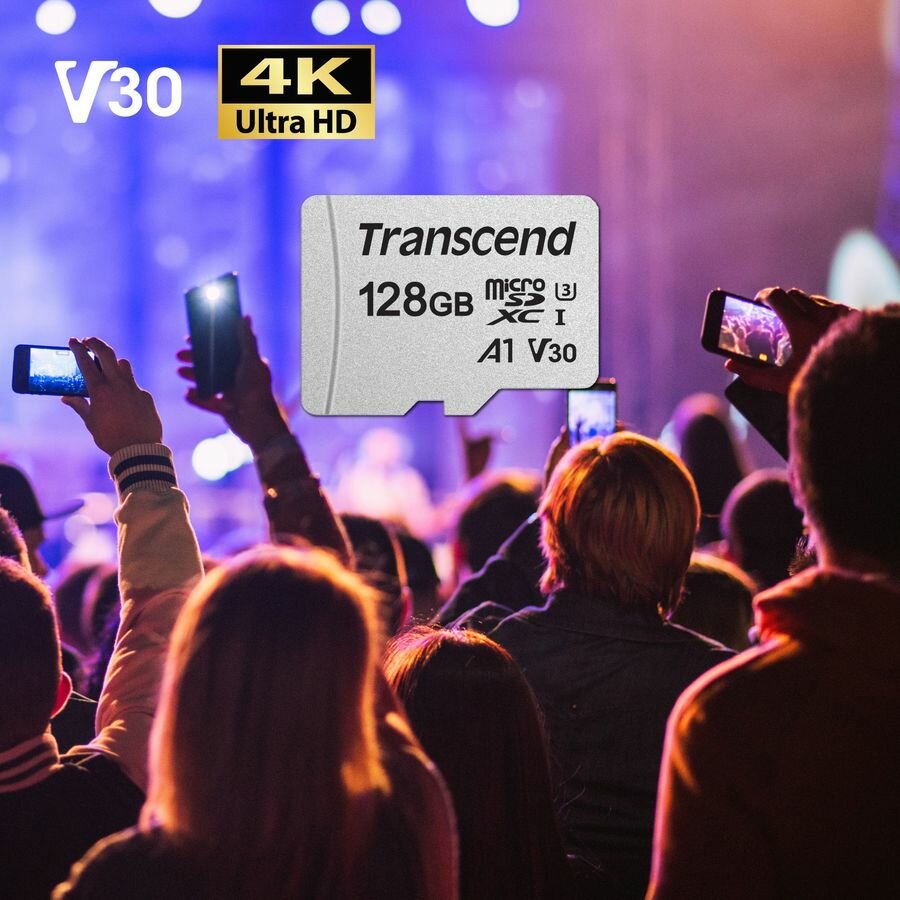 Карта памяти 512GB Transcend microSDXC 300S, A1/UHS-I/V30/U3/Class 10, 95/40MB/s - фото №5