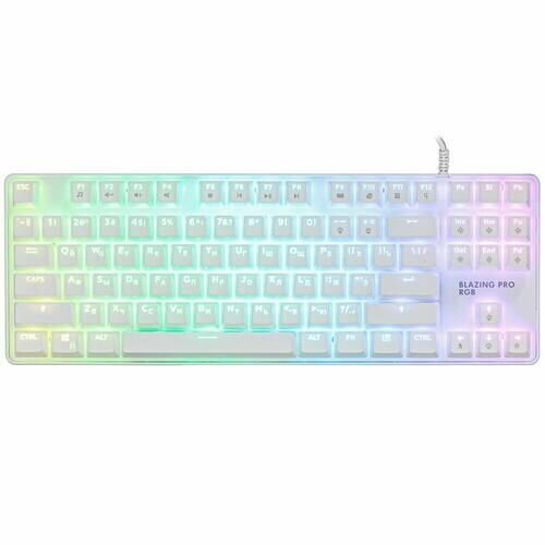 Клавиатура проводная DEXP Blazing Pro RGB механическая Outemu Blue клавиш - 87 USB белая 4977₽