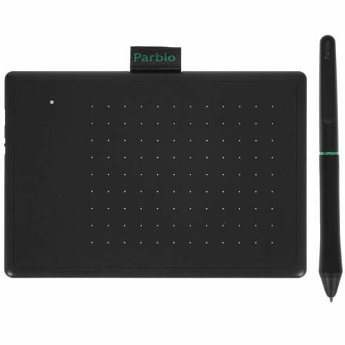 Графический планшет Parblo Ninos N4, проводной, ввод - перьевой, рабочая область - 101.6 мм x 76.2 мм, 5080 lpi, перо - пассивное, чувствительность - 8192 уровня, USB Type-A, USB Type-C