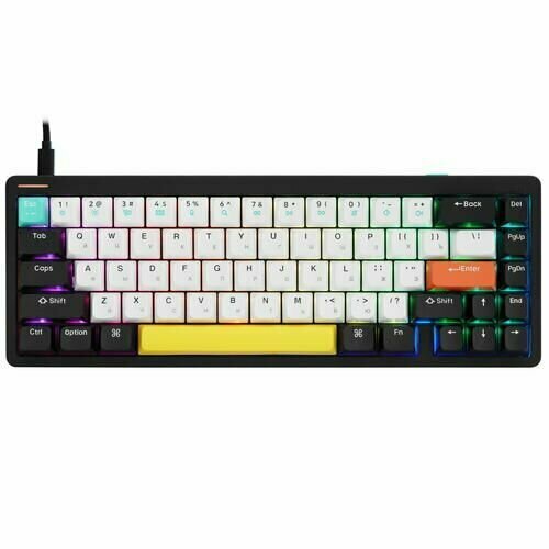 Клавиатура проводнаябеспроводная Nuphy Halo65 Halo65-RU-B-1 механическая Gateron G Pro Red клавиш - 67 Bluetooth USB радиоканал черная 2682100₽