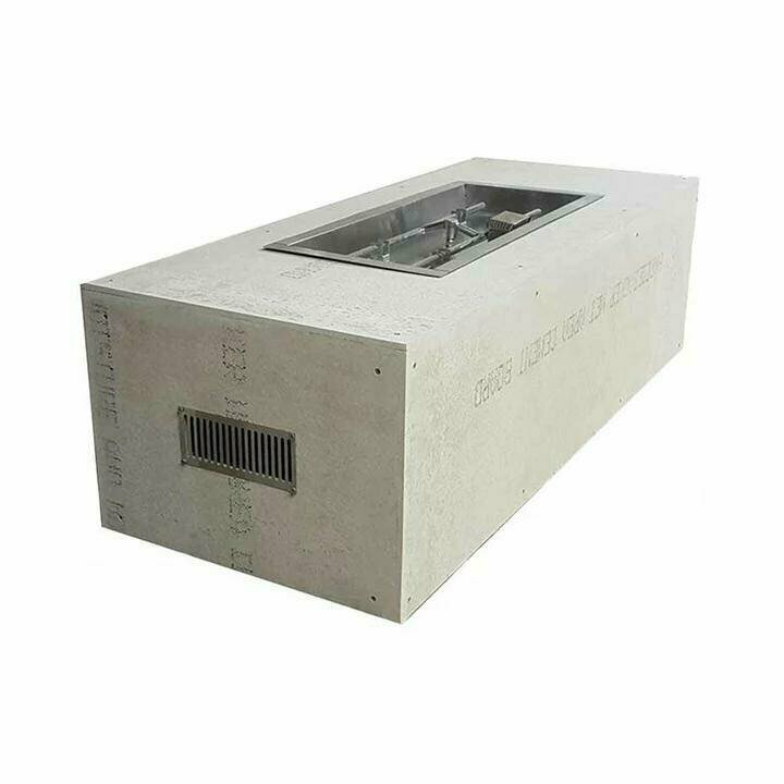 фото Камин газовый уличный под отделку прямоугольный