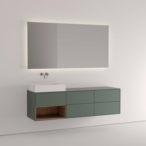 Тумба подвесная под две раковины 150 см. Vivomobili VERDE COMODORO