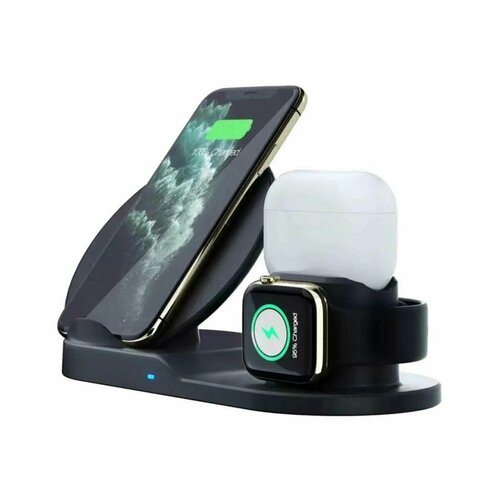 Беспроводная зарядная станция 3 в 1 iForce 1003 (iPhone+Apple Watch+AirPods), черная