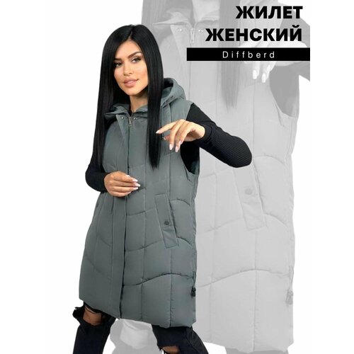 фото Жилет diffberd, размер 54, серый