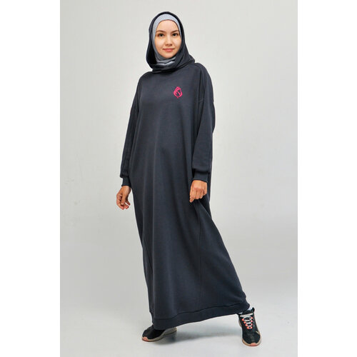Платье Hayat, размер oversize, серый платье patratskaya размер oversize черный