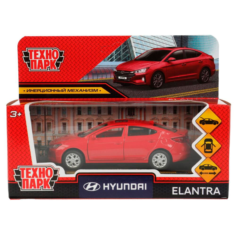 Модель ELANTRA-12-RD HYUNDAI ELANTRA длина 12 см красный Технопарк в коробке