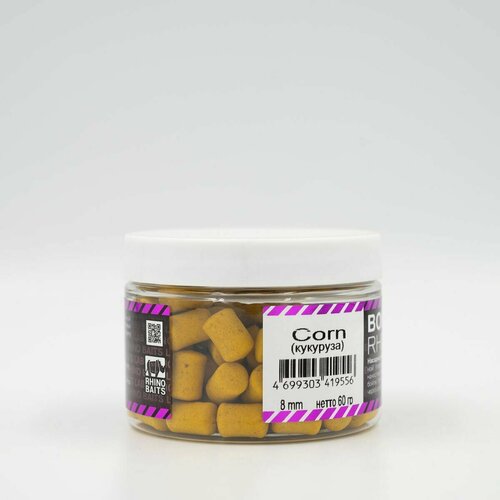 фото Бойлы rhino baits balanced wafters corn (кукуруза), 8мм, 60грамм