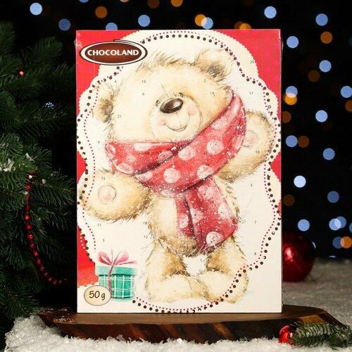 Chocoland Адвент календарь с мини плитками из молочного шоколада 