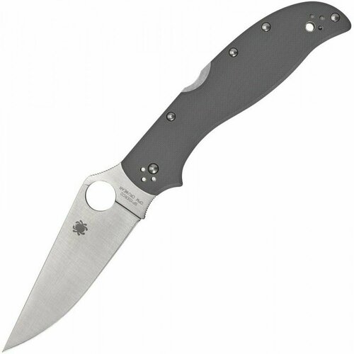 фото Нож складной spyderco sc258gpgycw strech 2 xl, cru-wear blade, grey g-10 handle