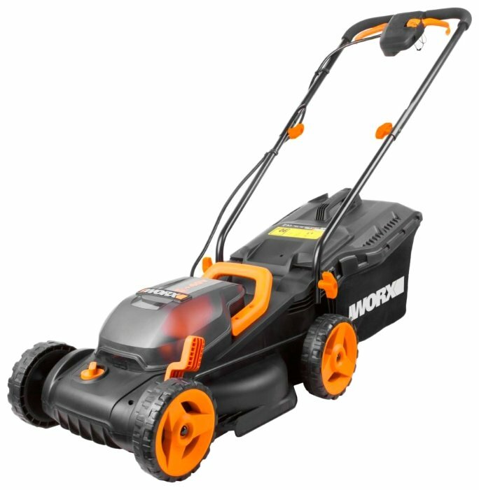 Газонокосилка аккумуляторная Worx WG779E 40В 34 см 2х4 Ач двойное ЗУ 2x2A